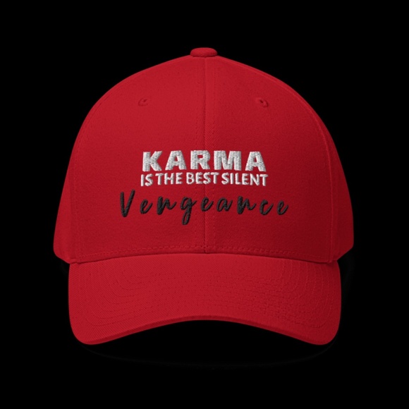 NWT - Multiple Hats - Karma Is The Best Silent Vengeance Embroidered Snapback - Picture 7 of 12